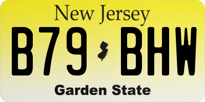 NJ license plate B79BHW