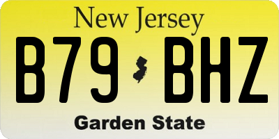 NJ license plate B79BHZ