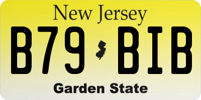 NJ license plate B79BIB