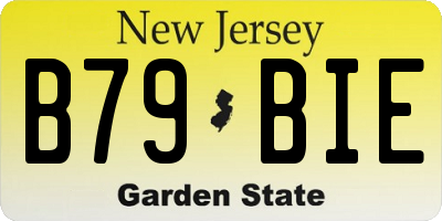 NJ license plate B79BIE