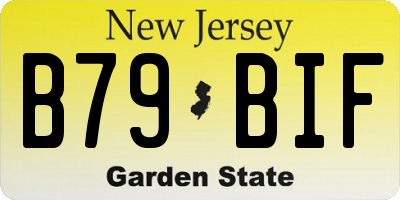 NJ license plate B79BIF