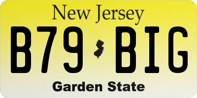 NJ license plate B79BIG