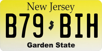 NJ license plate B79BIH