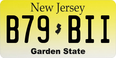 NJ license plate B79BII