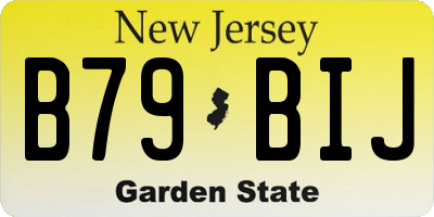NJ license plate B79BIJ