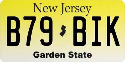 NJ license plate B79BIK