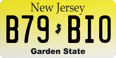 NJ license plate B79BIO