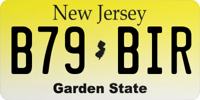 NJ license plate B79BIR