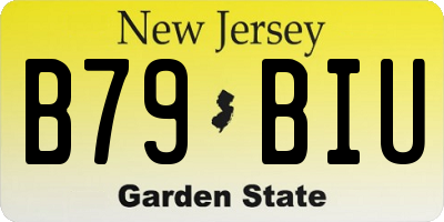 NJ license plate B79BIU