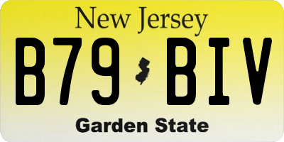 NJ license plate B79BIV