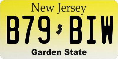 NJ license plate B79BIW