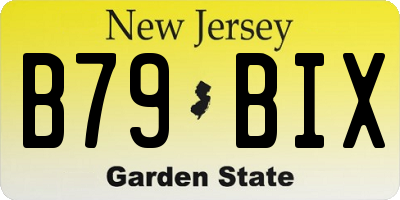 NJ license plate B79BIX