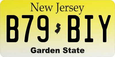 NJ license plate B79BIY
