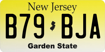 NJ license plate B79BJA
