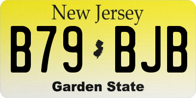 NJ license plate B79BJB