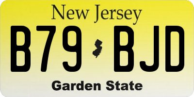 NJ license plate B79BJD