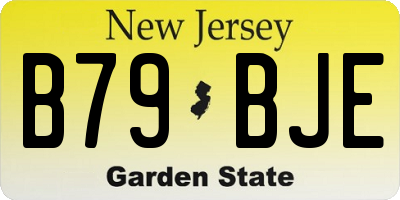 NJ license plate B79BJE