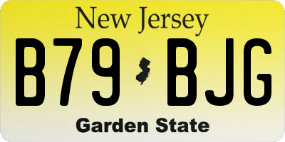 NJ license plate B79BJG