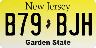 NJ license plate B79BJH