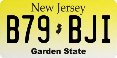 NJ license plate B79BJI