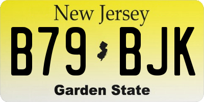 NJ license plate B79BJK