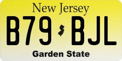 NJ license plate B79BJL