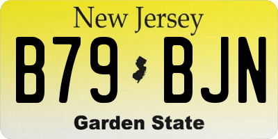 NJ license plate B79BJN