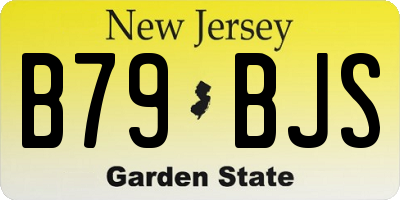 NJ license plate B79BJS