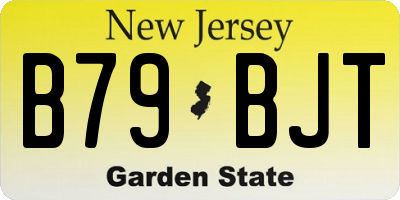 NJ license plate B79BJT