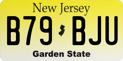 NJ license plate B79BJU