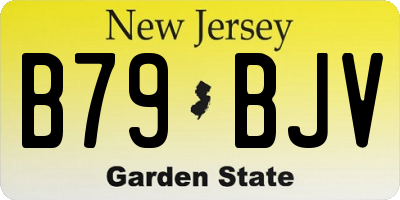 NJ license plate B79BJV