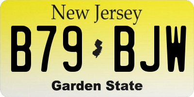 NJ license plate B79BJW