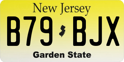 NJ license plate B79BJX
