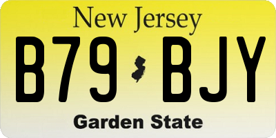 NJ license plate B79BJY