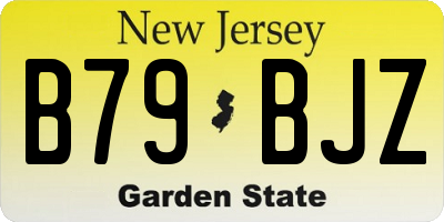 NJ license plate B79BJZ