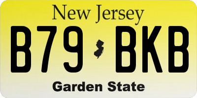 NJ license plate B79BKB