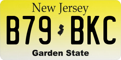 NJ license plate B79BKC