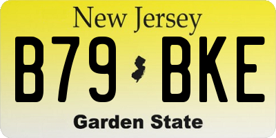 NJ license plate B79BKE