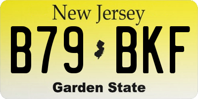 NJ license plate B79BKF