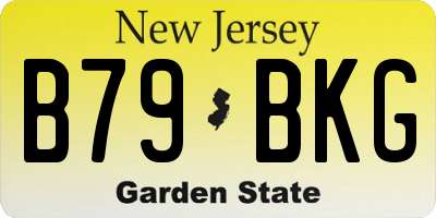 NJ license plate B79BKG