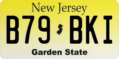 NJ license plate B79BKI