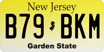 NJ license plate B79BKM