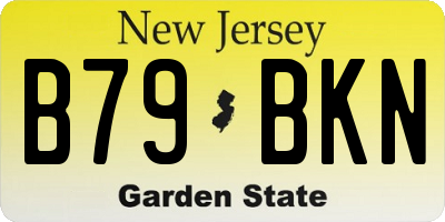 NJ license plate B79BKN