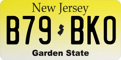 NJ license plate B79BKO