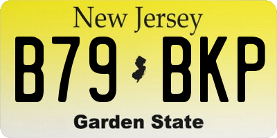 NJ license plate B79BKP