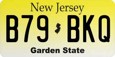 NJ license plate B79BKQ