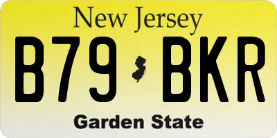NJ license plate B79BKR