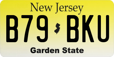 NJ license plate B79BKU