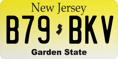 NJ license plate B79BKV