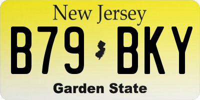 NJ license plate B79BKY